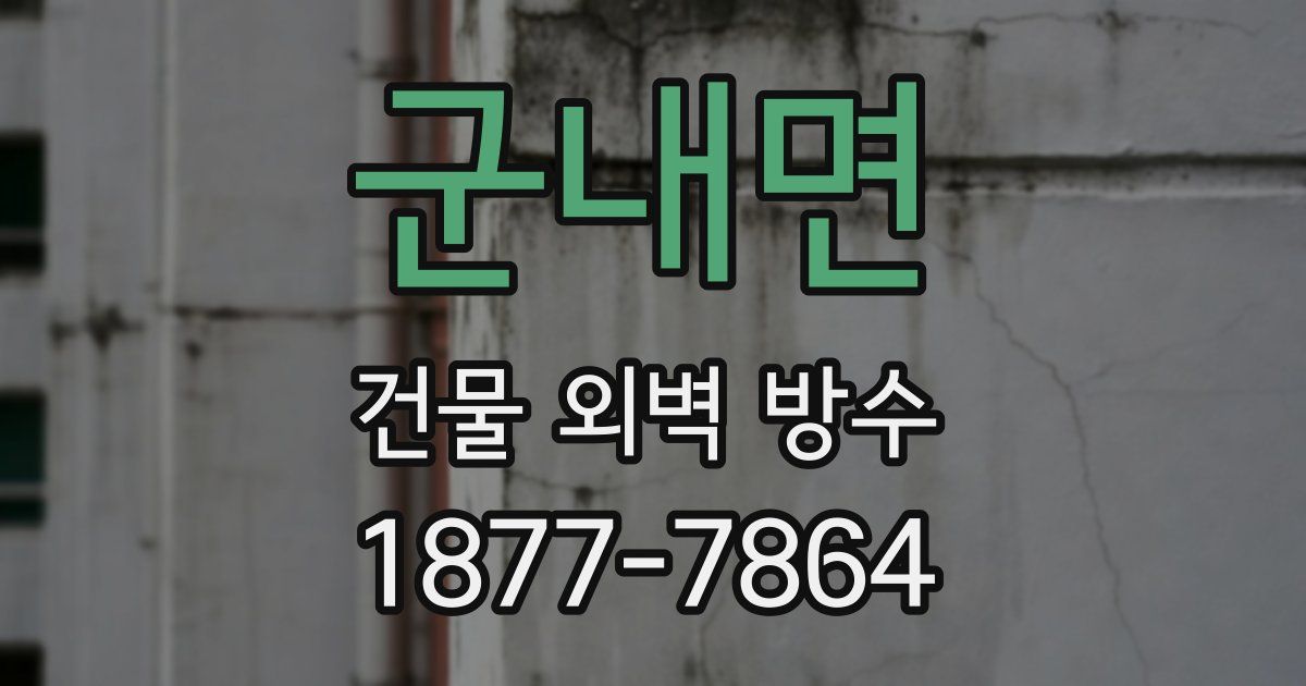 군내면 건물 외벽 방수
