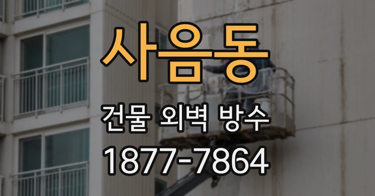 사음동 건물 외벽 방수