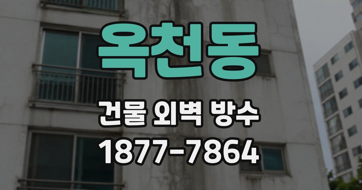 옥천동 건물 외벽 방수