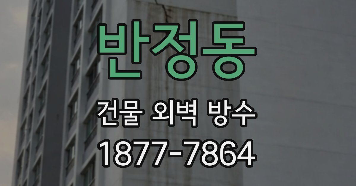 반정동 건물 외벽 방수