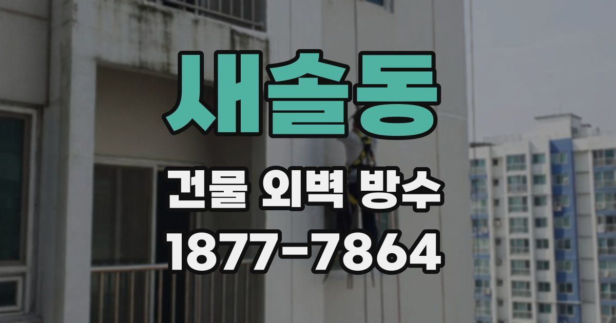 새솔동 건물 외벽 방수