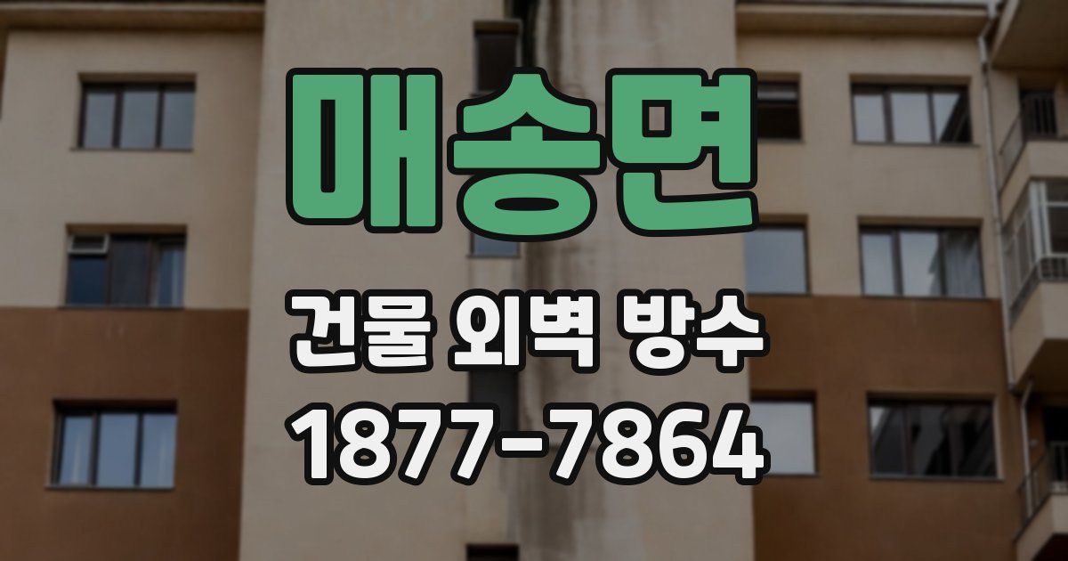매송면 건물 외벽 방수