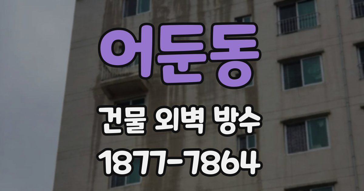 어둔동 건물 외벽 방수