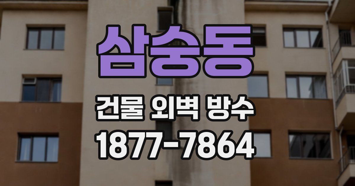 삼숭동 건물 외벽 방수