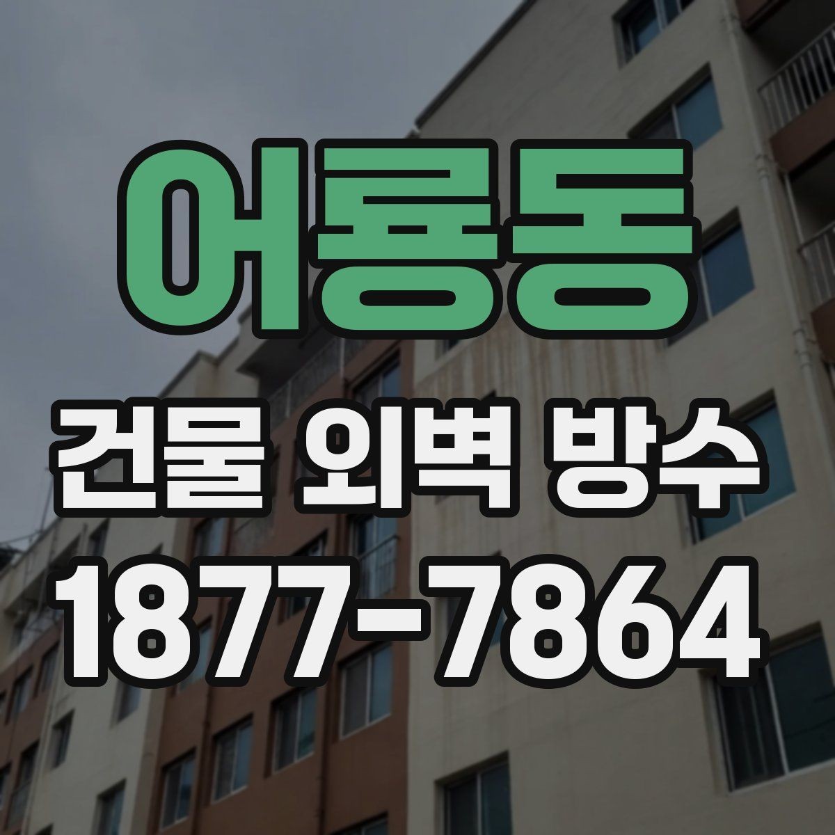 어룡동 건물 외벽 방수 균열이 생겼을 때 대처 방법