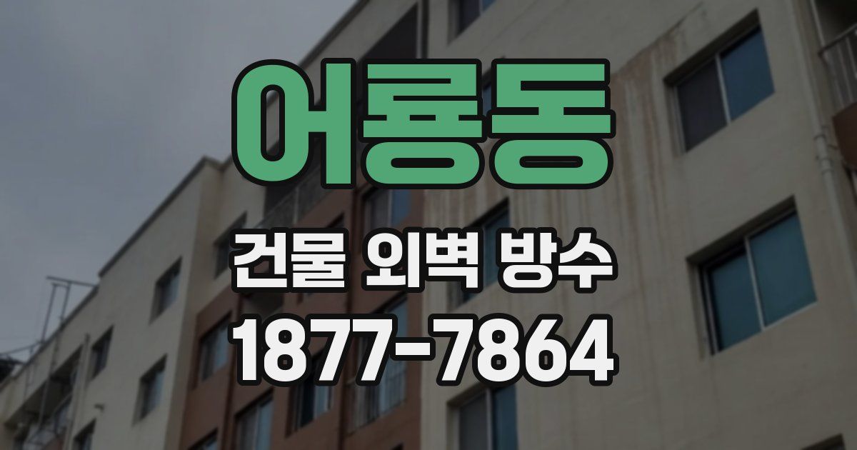어룡동 건물 외벽 방수