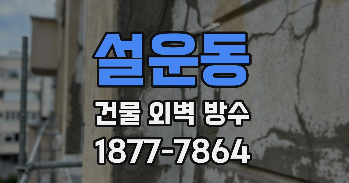 설운동 건물 외벽 방수