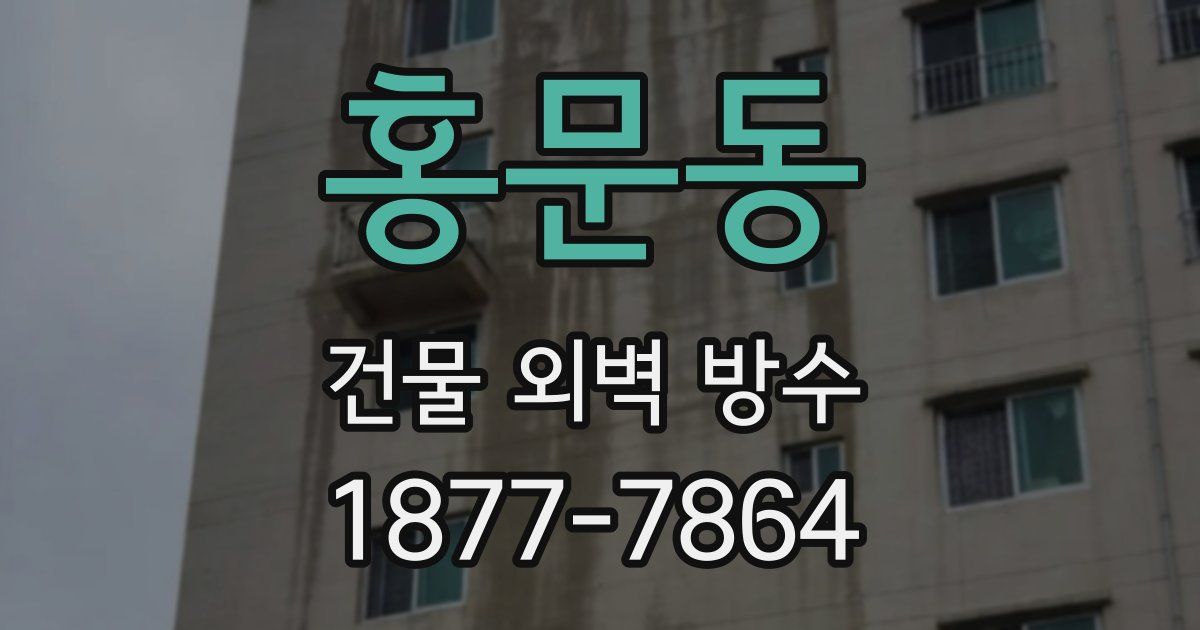 홍문동 건물 외벽 방수