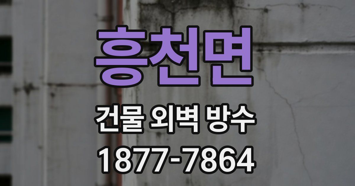흥천면 건물 외벽 방수