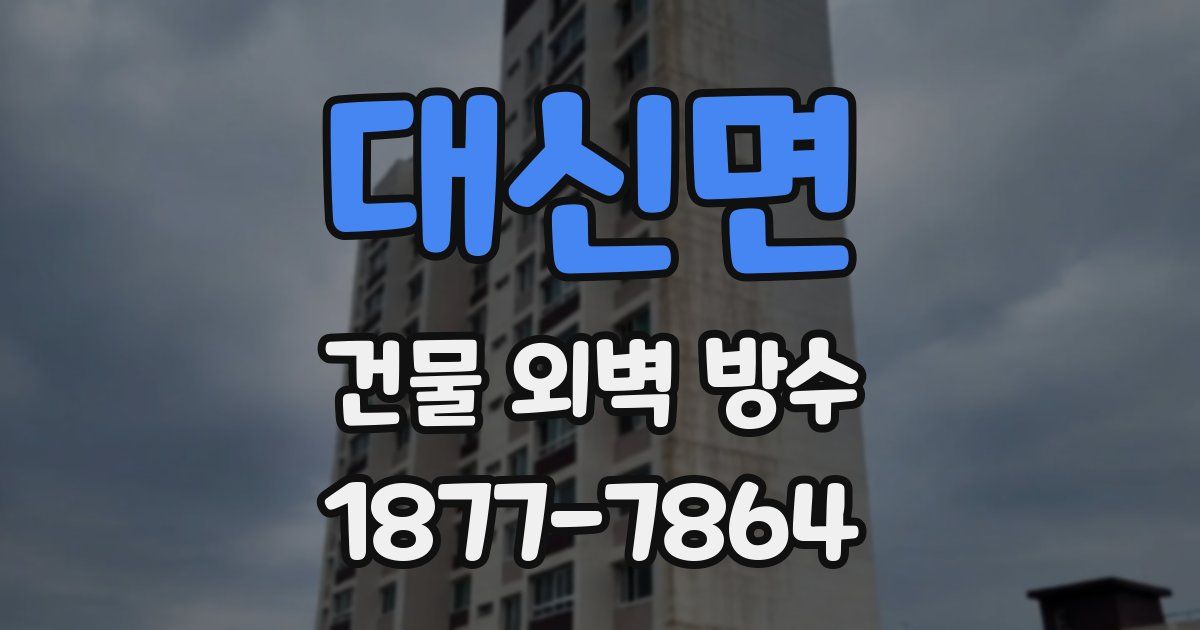 대신면 건물 외벽 방수