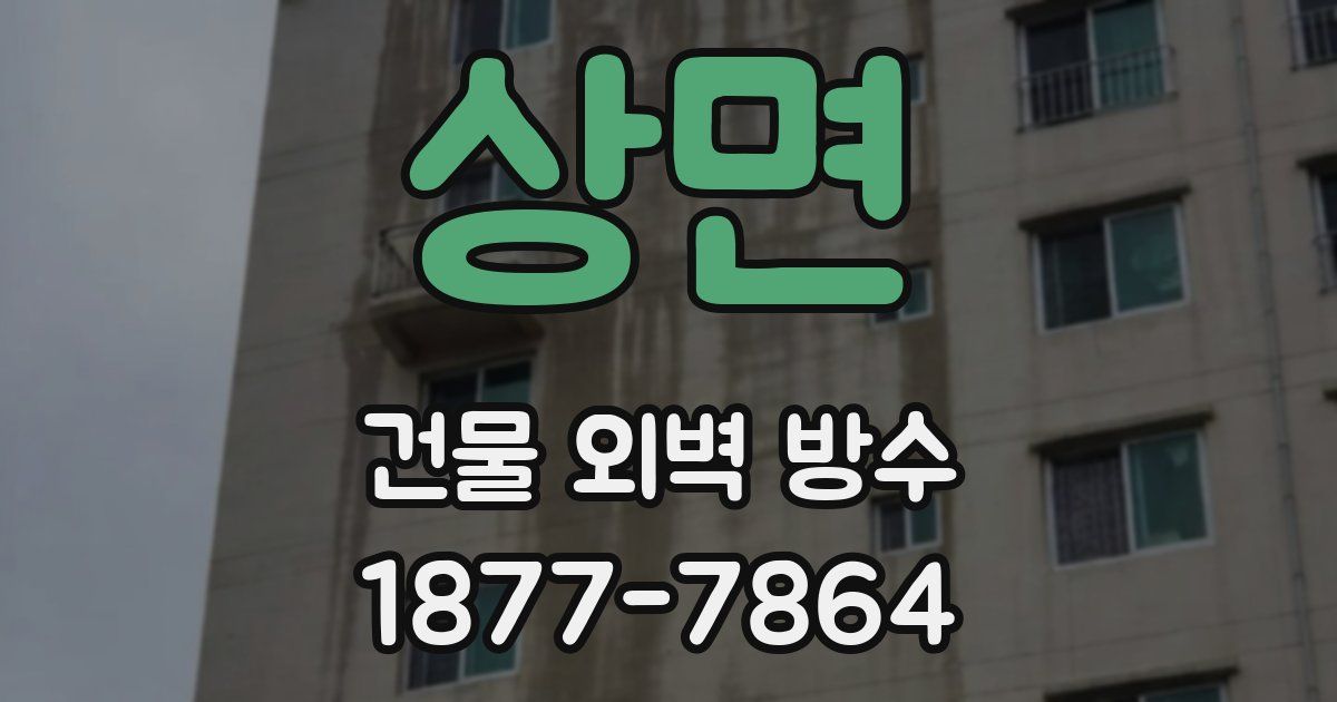 상면 건물 외벽 방수