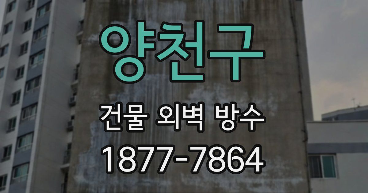 양천구 건물 외벽 방수