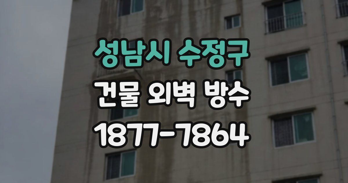 성남시 수정구 건물 외벽 방수