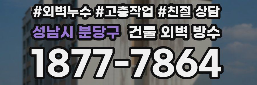 성남시 분당구 건물 외벽 방수