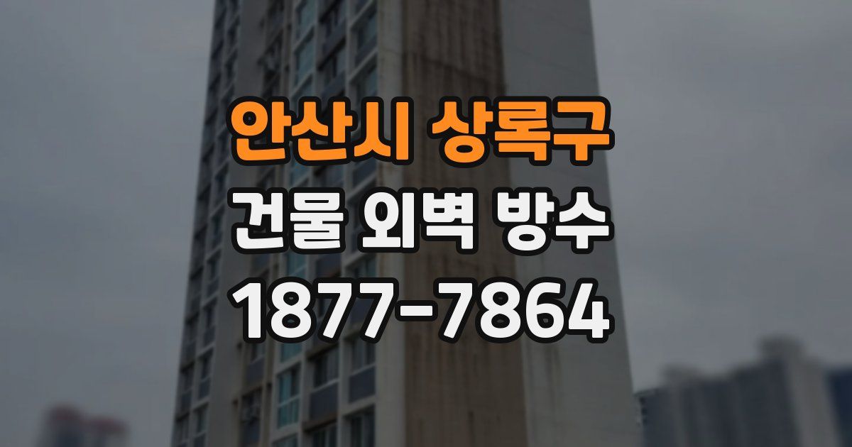 안산시 상록구 건물 외벽 방수