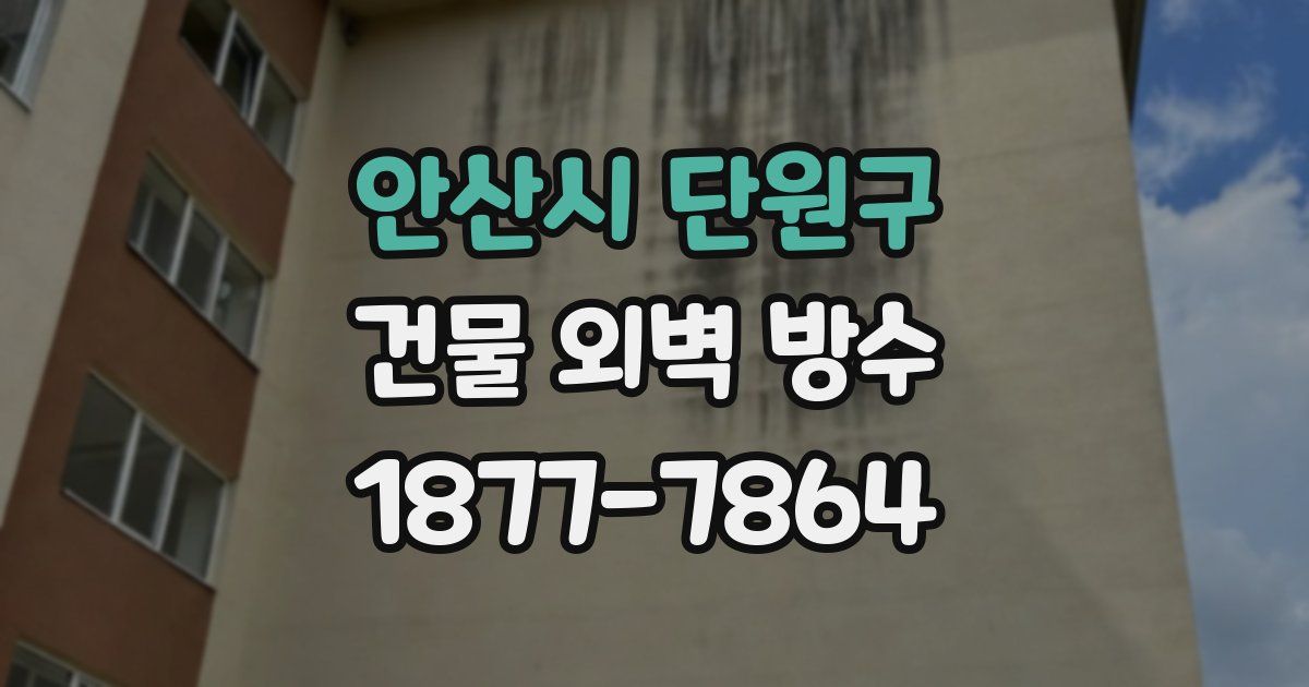 안산시 단원구 건물 외벽 방수