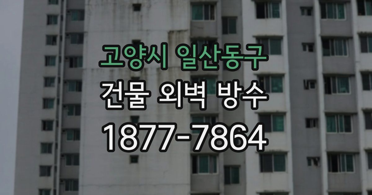 고양시 일산동구 건물 외벽 방수