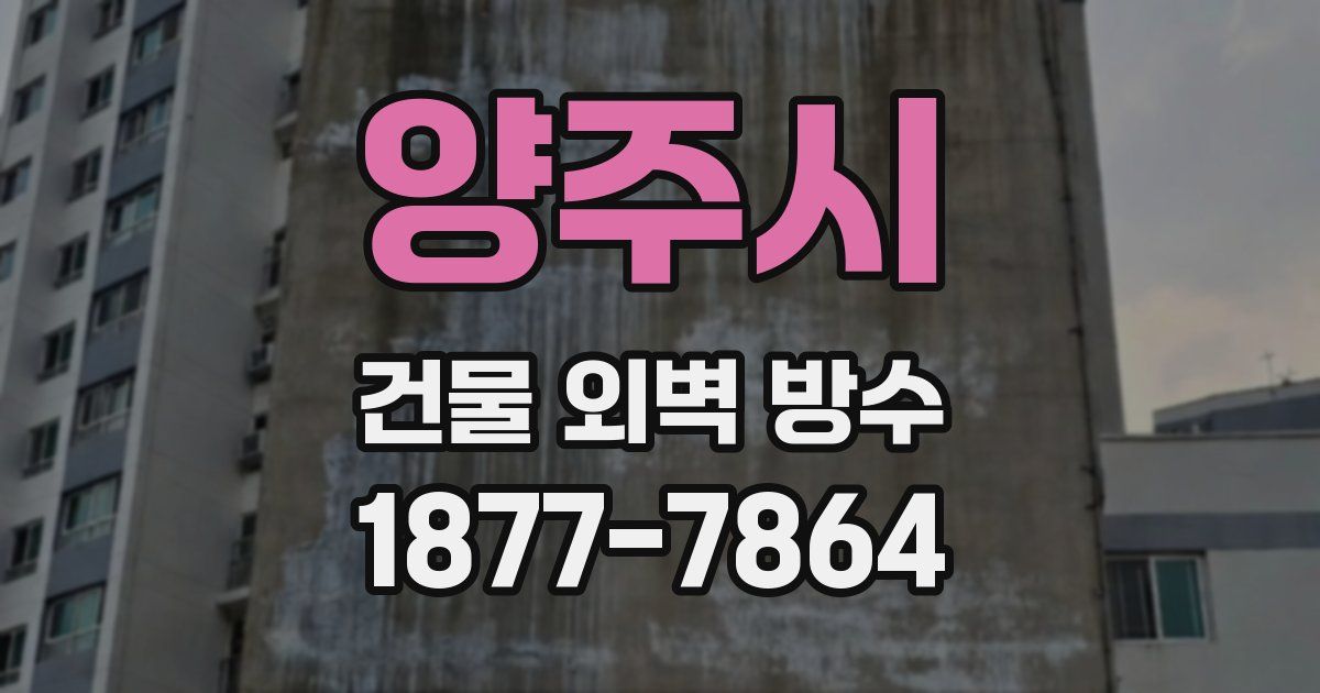 양주시 건물 외벽 방수