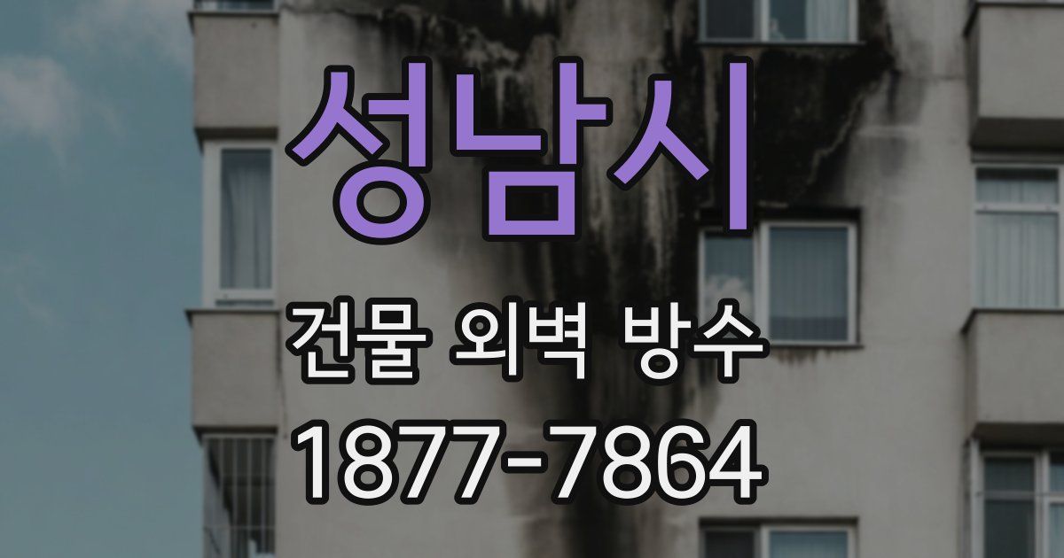성남시 건물 외벽 방수