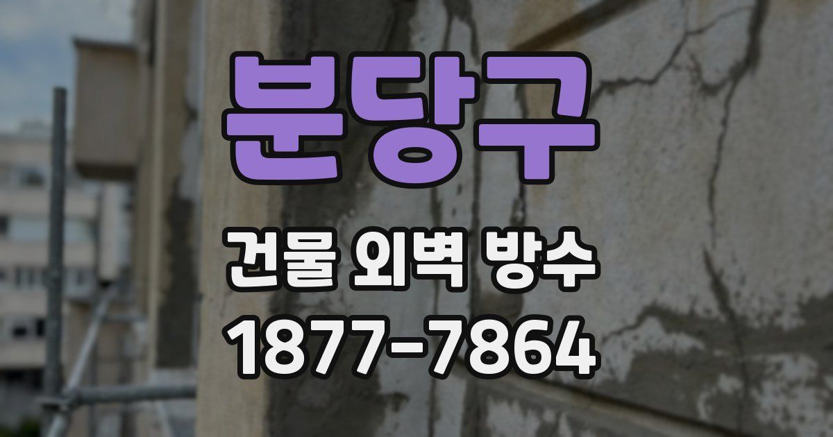 분당구 건물 외벽 방수
