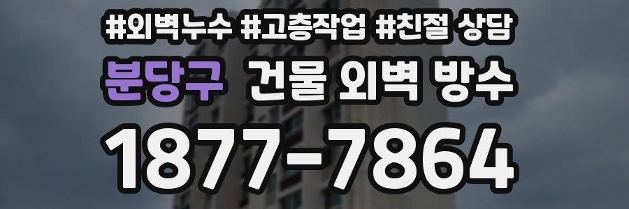 분당구 건물 외벽 방수