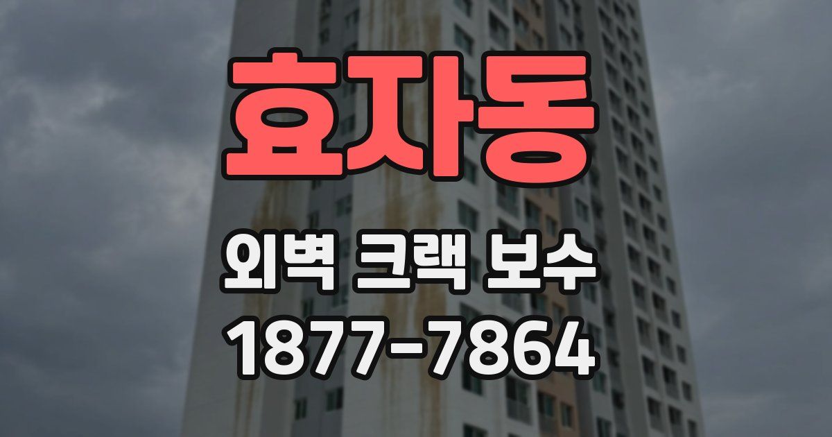 효자동 외벽 크랙 보수