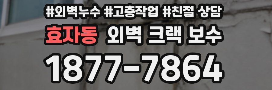 효자동 외벽 크랙 보수