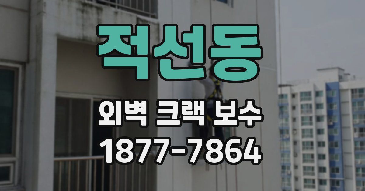 적선동 외벽 크랙 보수