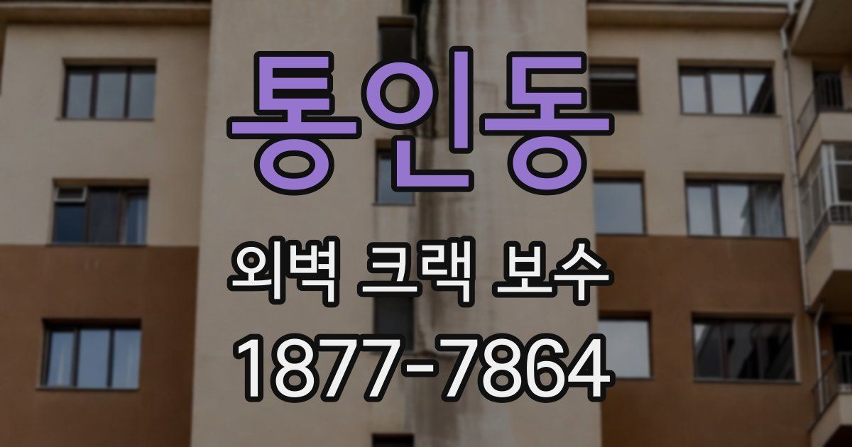 통인동 외벽 크랙 보수
