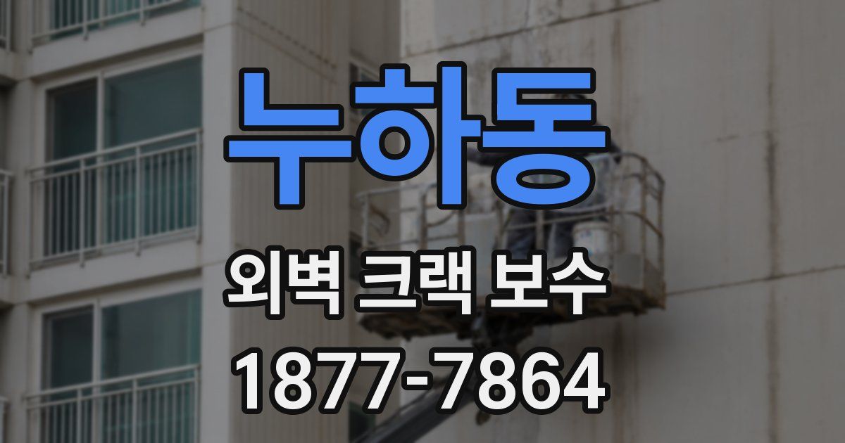 누하동 외벽 크랙 보수