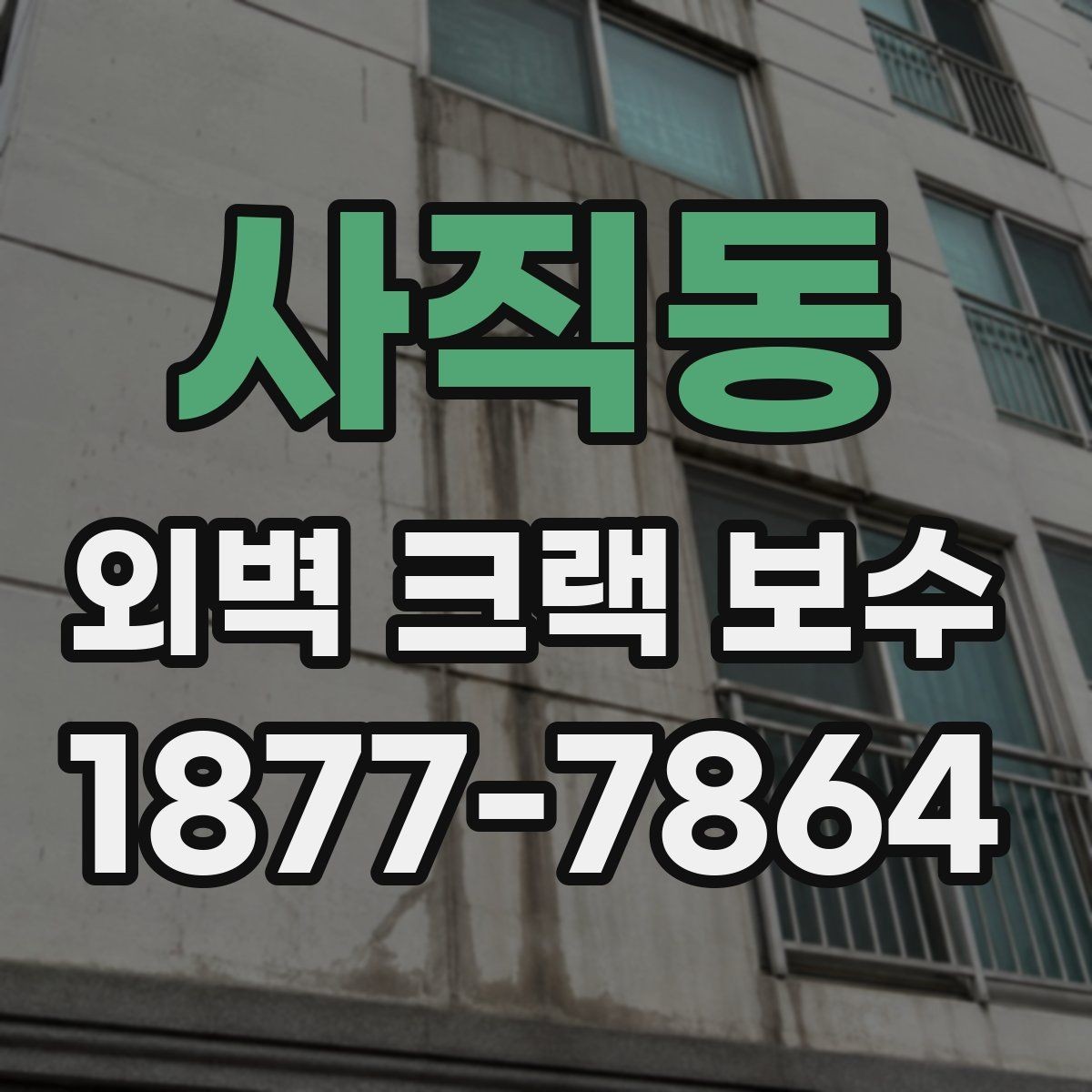 사직동 외벽 크랙 보수 시 자재 선택이 중요한 이유