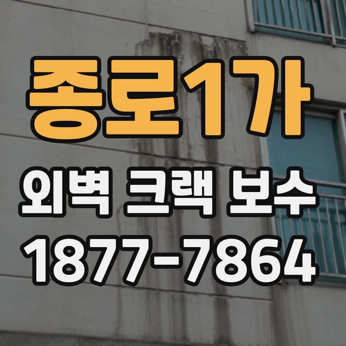 종로1가 외벽 크랙 보수