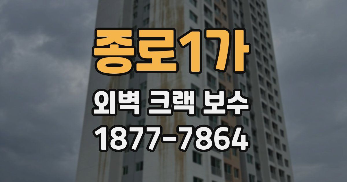 종로1가 외벽 크랙 보수