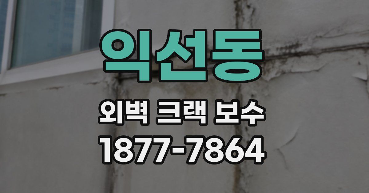 익선동 외벽 크랙 보수