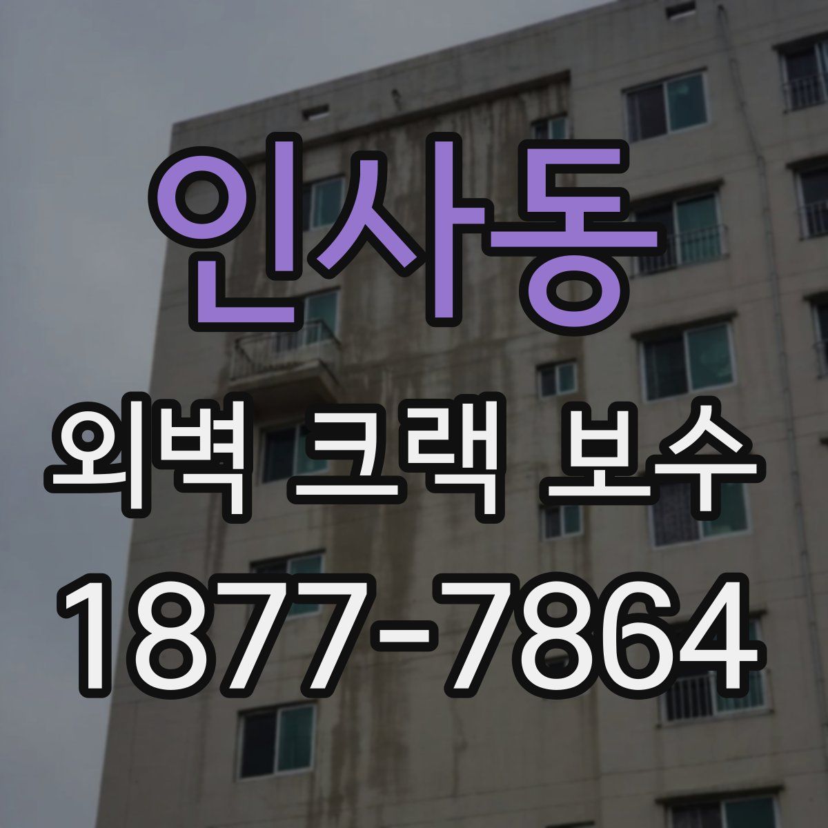 인사동 외벽 크랙 보수