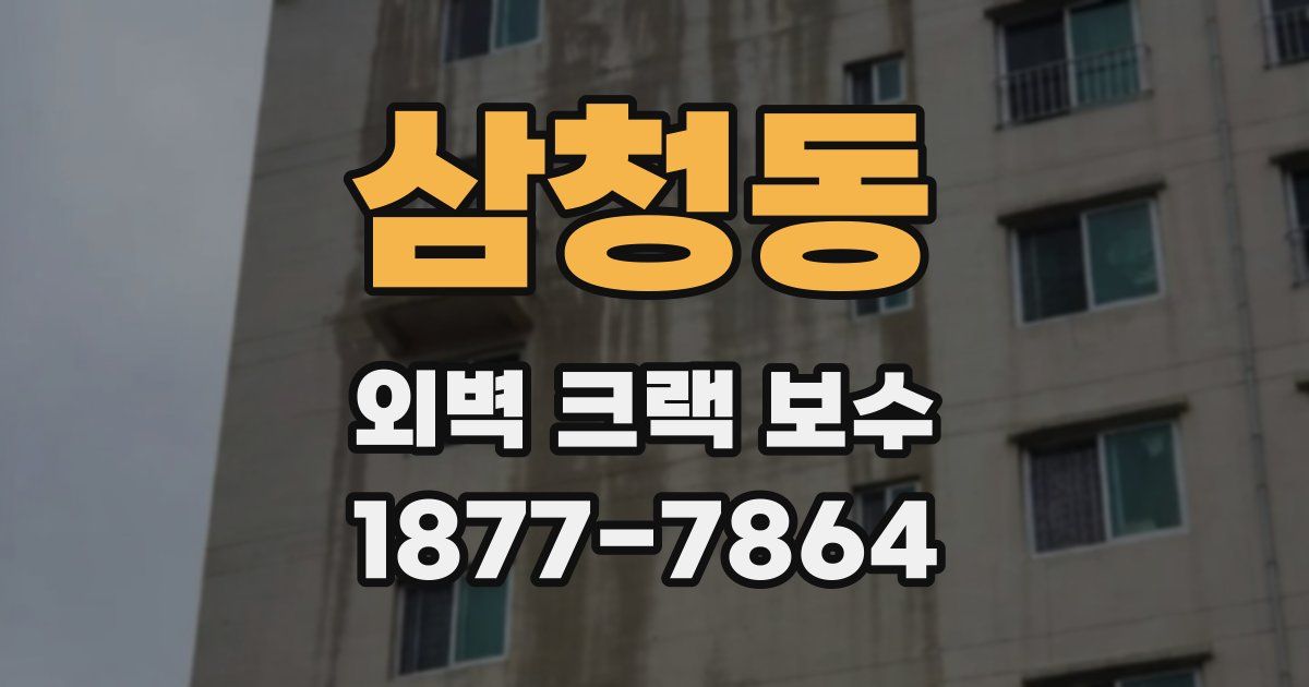 삼청동 외벽 크랙 보수