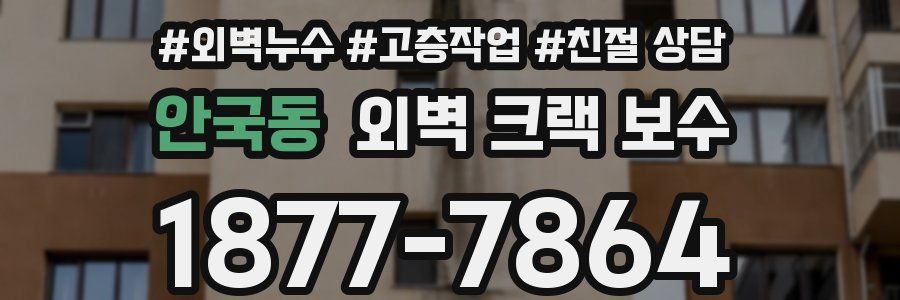 안국동 외벽 크랙 보수