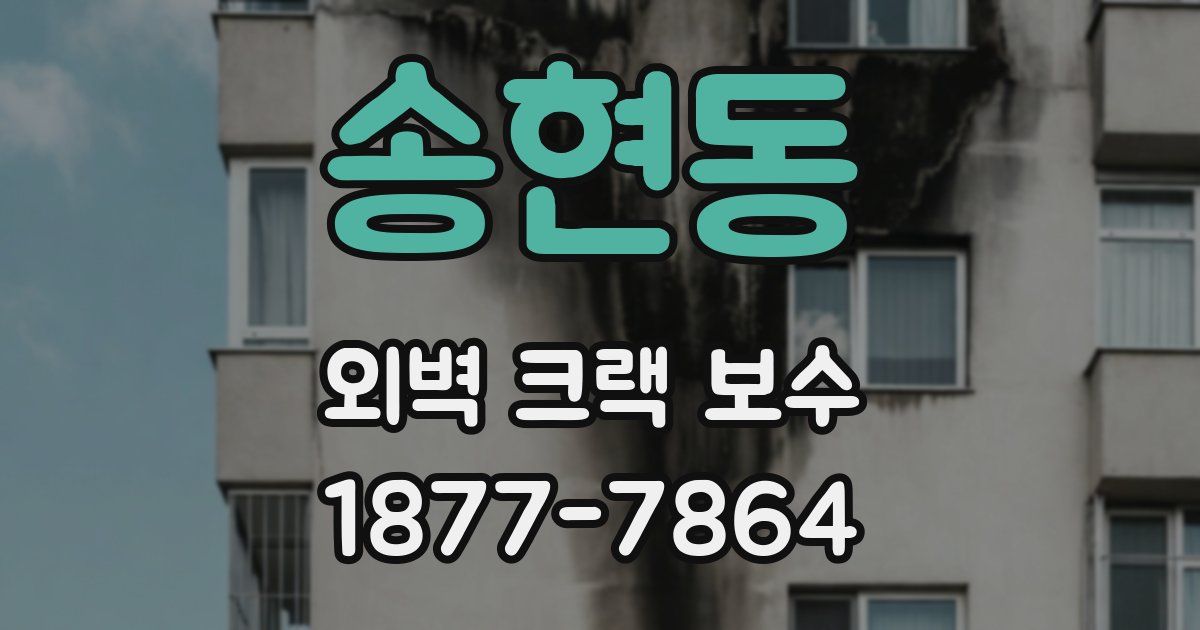 송현동 외벽 크랙 보수