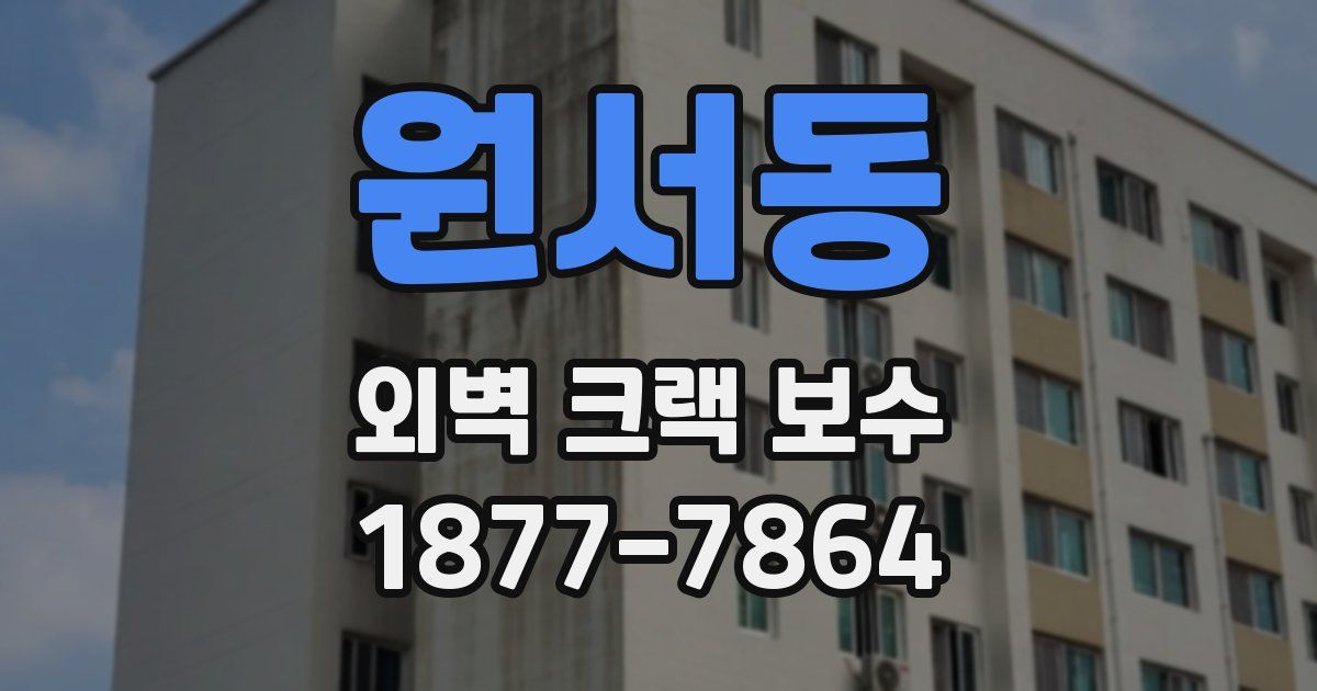 원서동 외벽 크랙 보수