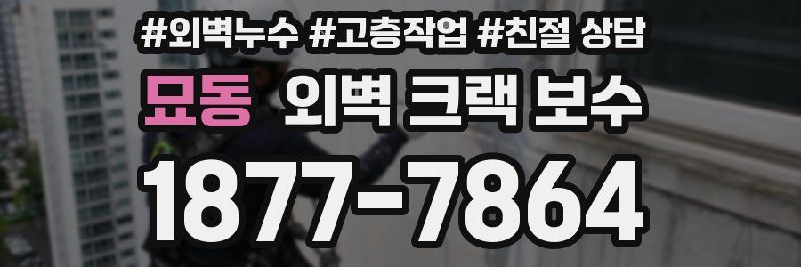 묘동 외벽 크랙 보수