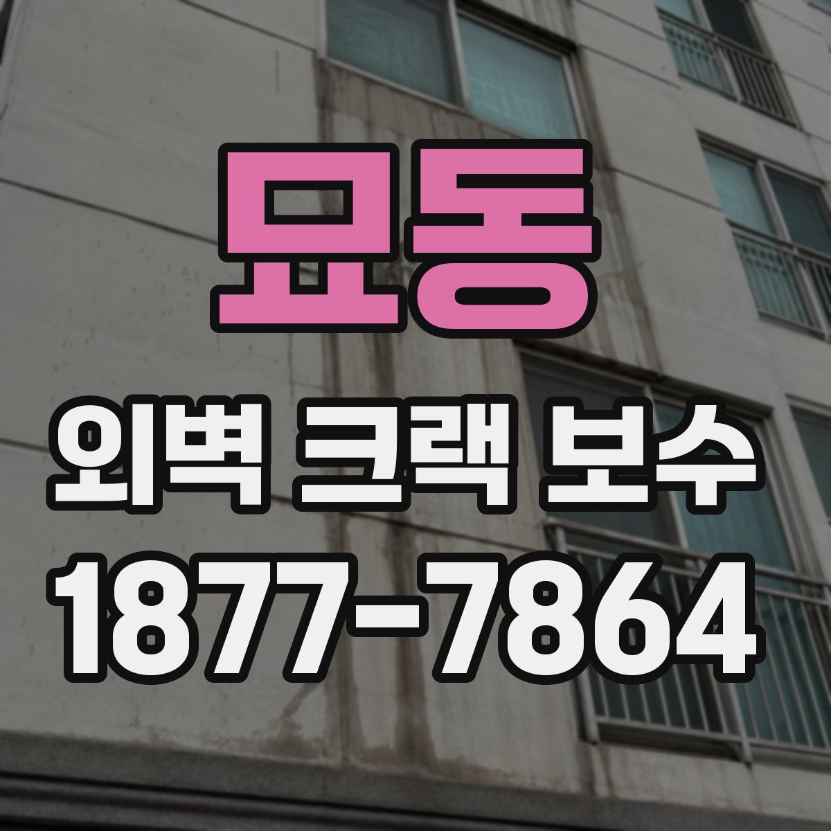 묘동 외벽 크랙 보수