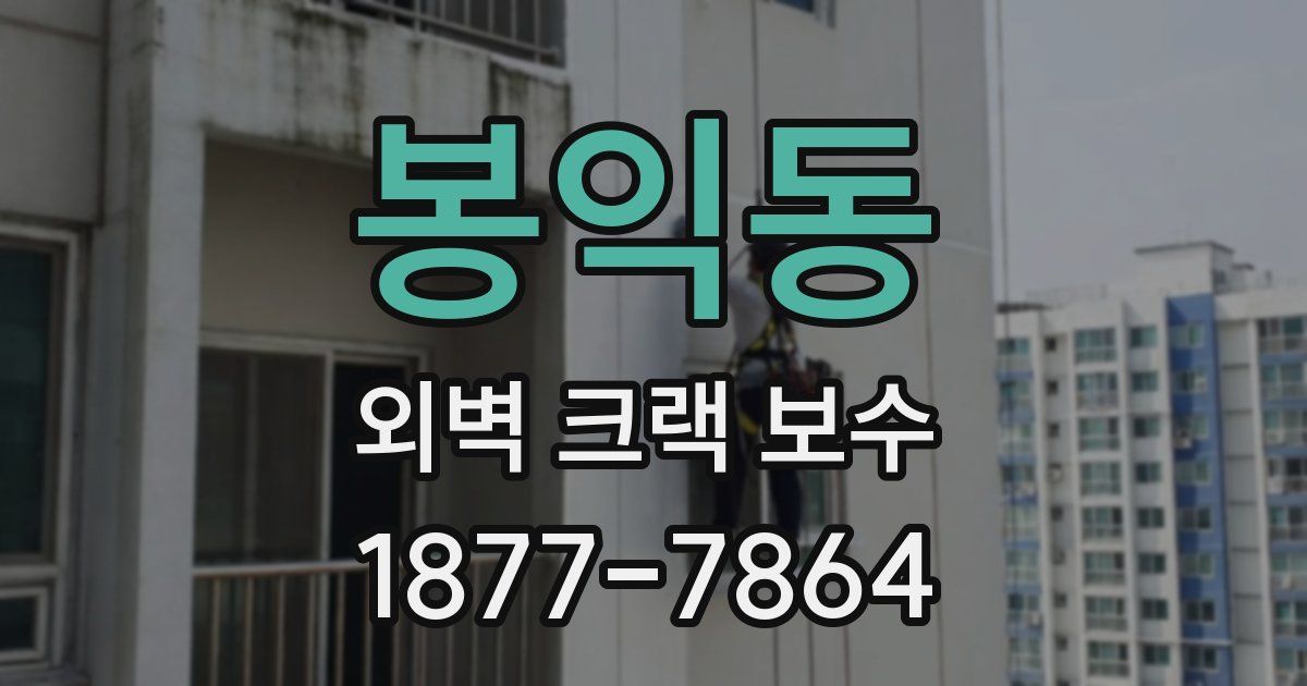 봉익동 외벽 크랙 보수