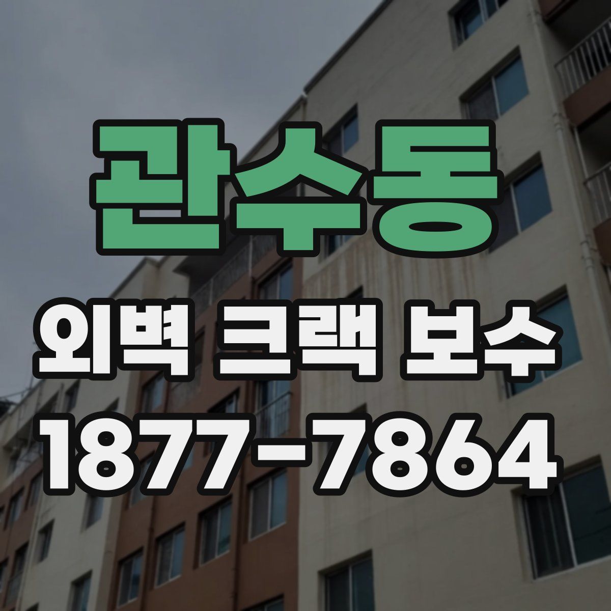 관수동 외벽 크랙 보수
