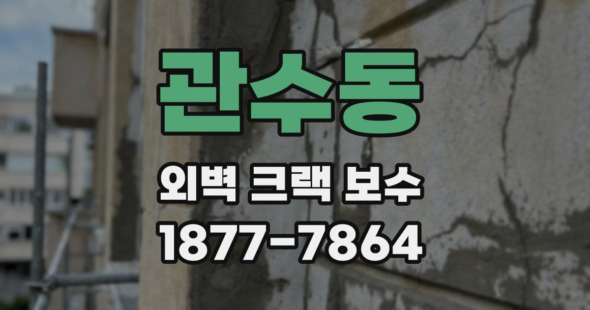 관수동 외벽 크랙 보수