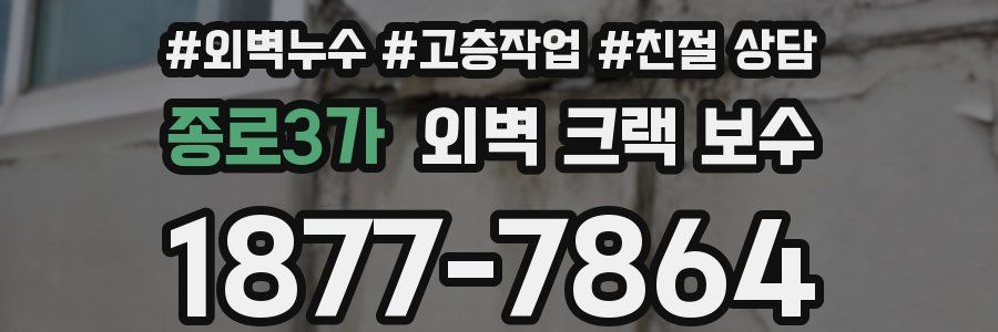 종로3가 외벽 크랙 보수