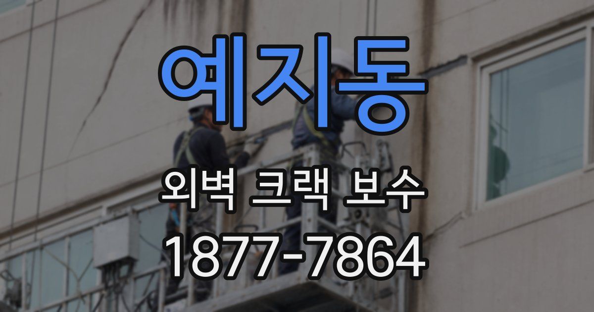예지동 외벽 크랙 보수