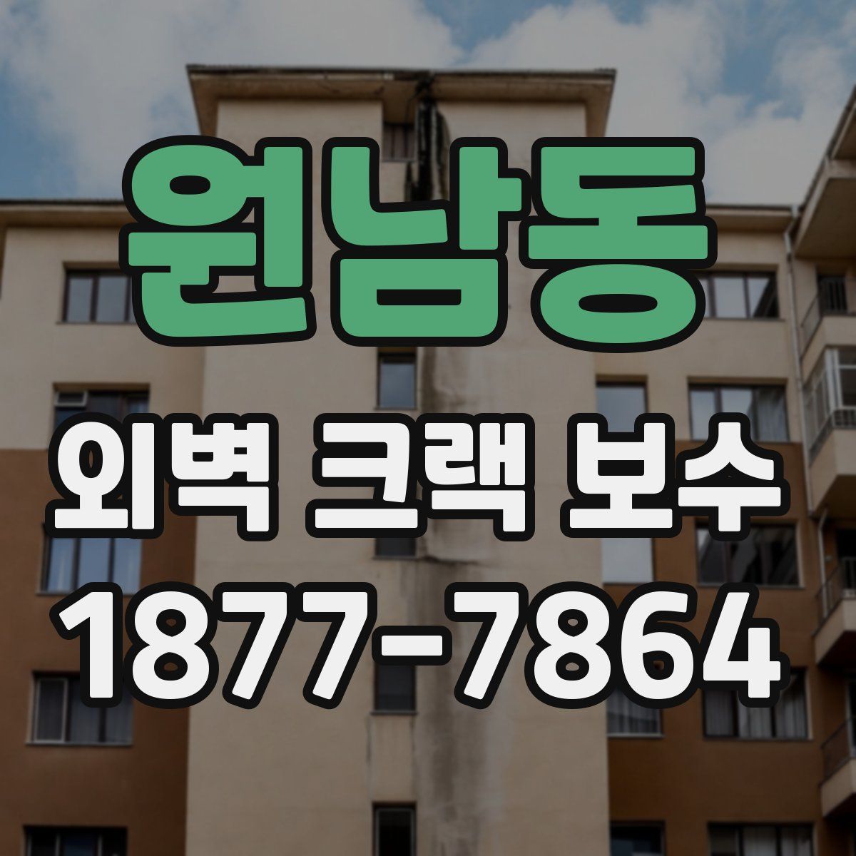 원남동 외벽 크랙 보수
