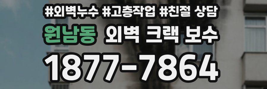 원남동 외벽 크랙 보수