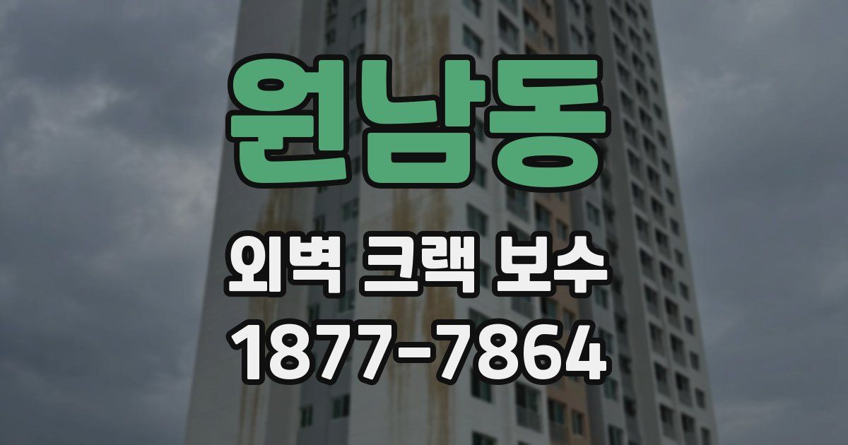 원남동 외벽 크랙 보수