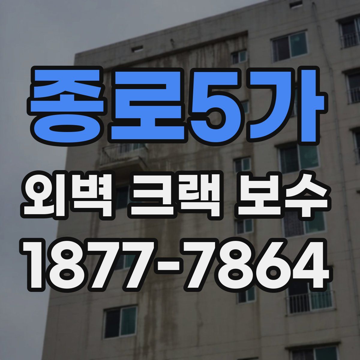 종로5가 외벽 크랙 보수